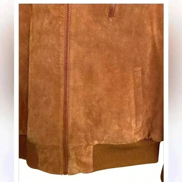 BERMAN’s LEATHER EXPERTS Leather Suede Bomber VINTAGE Jacket - RARE AMAZING - Picture 4 of 11